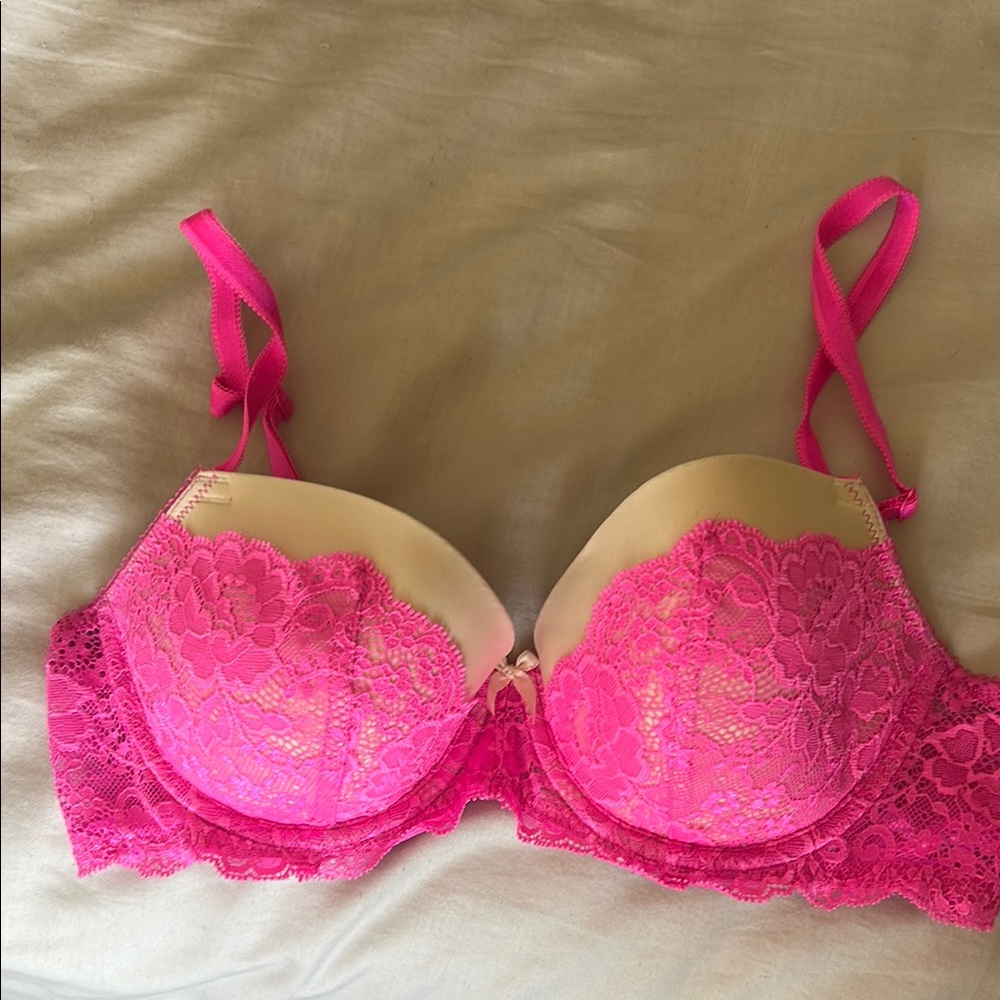 Pink Lace Dream Angels Women's Bra